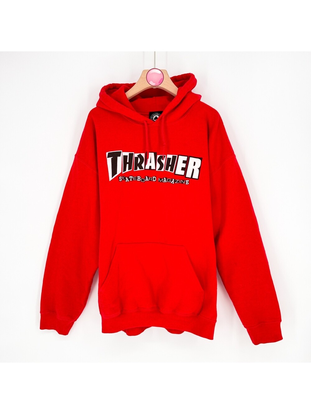 Thrasher x Baker Skateboards Hoodie Y2K Streetwear Mens L